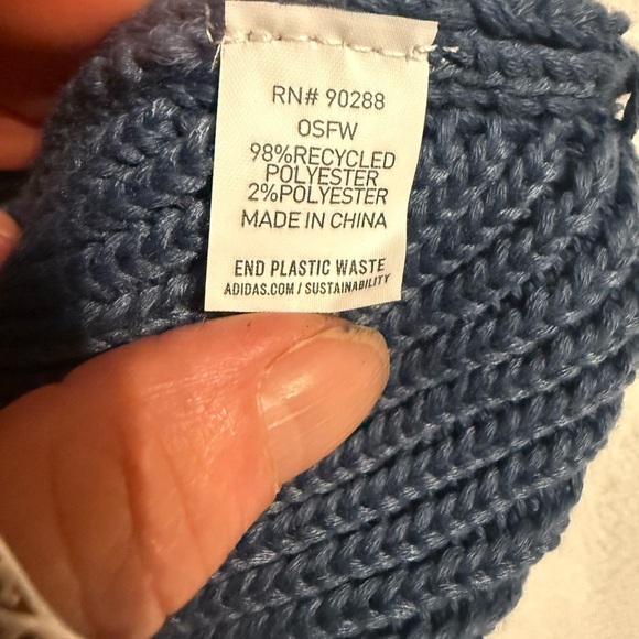 Adidas Blue and Brown Women’s  Beanie Set EUC - Picture 6 of 6